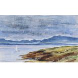 Coralie de Burgh Kinahan - SAILING OFF THE IRISH COAST - Watercolour Drawing - 10 x 15 inches -