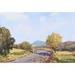 Samuel McLarnon, UWS - ROAD IN THE GLENS - Watercolour Drawing - 9 x 13 inches - Signed