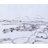 Maurice Canning Wilks, ARHA RUA - PORTBALLINTRAE - Pen & Ink Drawing - 6 x 8 inches - Signed