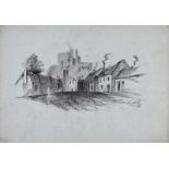 J. Dunn - CASHEL - Pencil on Paper - 10 x 14 inches - Signed in Monogram
