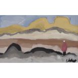 Markey Robinson - SHAWLIE IN THE WEST OF IRELAND - Gouache on Board - 6 x 9.5 inches - Signed