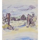 Maurice Canning Wilks, ARHA RUA - THE OLD COTTAGE - Watercolour Drawing - 8.5 x 7.5 inches - Signed