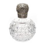 ANTIQUE STERLING SILVER-TOPPED PERFUME BOTTLE
