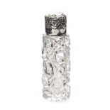 STERLING SILVER-TOPPED MINIATURE PERFUME BOTTLE