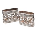 PAIR OF TOPAZIO STERLING SILVER NAPKIN HOLDERS