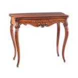 VICTORIAN MAHOGANY TURN OVER LEAF TEA TABLE