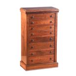 ROSEWOOD WELLINGTON CHEST OF DRAWERS