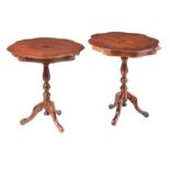 PAIR OF MAHOGANY INLAID LAMP TABLES