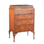 WALNUT CHEST OF DRAWERS