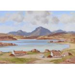 Samuel McLarnon, UWS - COTTAGES, CONNEMARA - Oil on Canvas - 20 x 28 inches - Signed