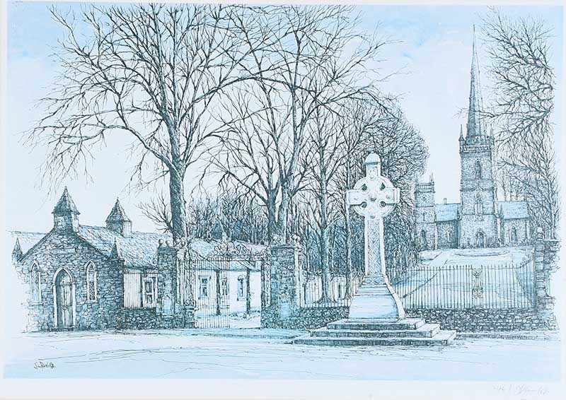 James Dunlop - CHURCH - 12 x 17.5 inches - Limited Edition Coloured Print (246//250) - Signed