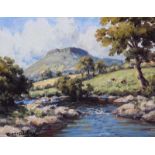 Charles McAuley - RIVER DALL, GLENS OF ANTRIM - Coloured Print - 6 x 8 inches - Unsigned