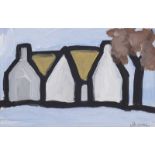 Markey Robinson - WINTER COTTAGE - Gouache on Board - 6 x 9 inches - Signed