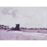 Hector McDonnell, ARUA - CARNFOYLE 1982 - Watercolour Drawing - 4 x 6 inches - Signed