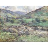 James Humbert Craig, RHA RUA - RIVER IN THE GLENS OF ANTRIM - Oil on Board - 16 x 20 inches -