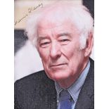 Unknown - PORTRAIT OF SEAMUS HEANEY - Coloured Print - 7.5 x 5.5 inches - Signed