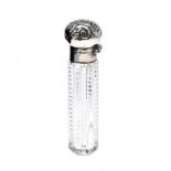 MINIATURE STERLING SILVER TOPPED PERFUME BOTTLE