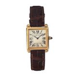 CARTIER 18CT GOLD-CASED GENT'S WRIST WATCH