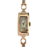 ART DECO 'CRUSADER' 9CT GOLD LADY'S WRIST WATCH