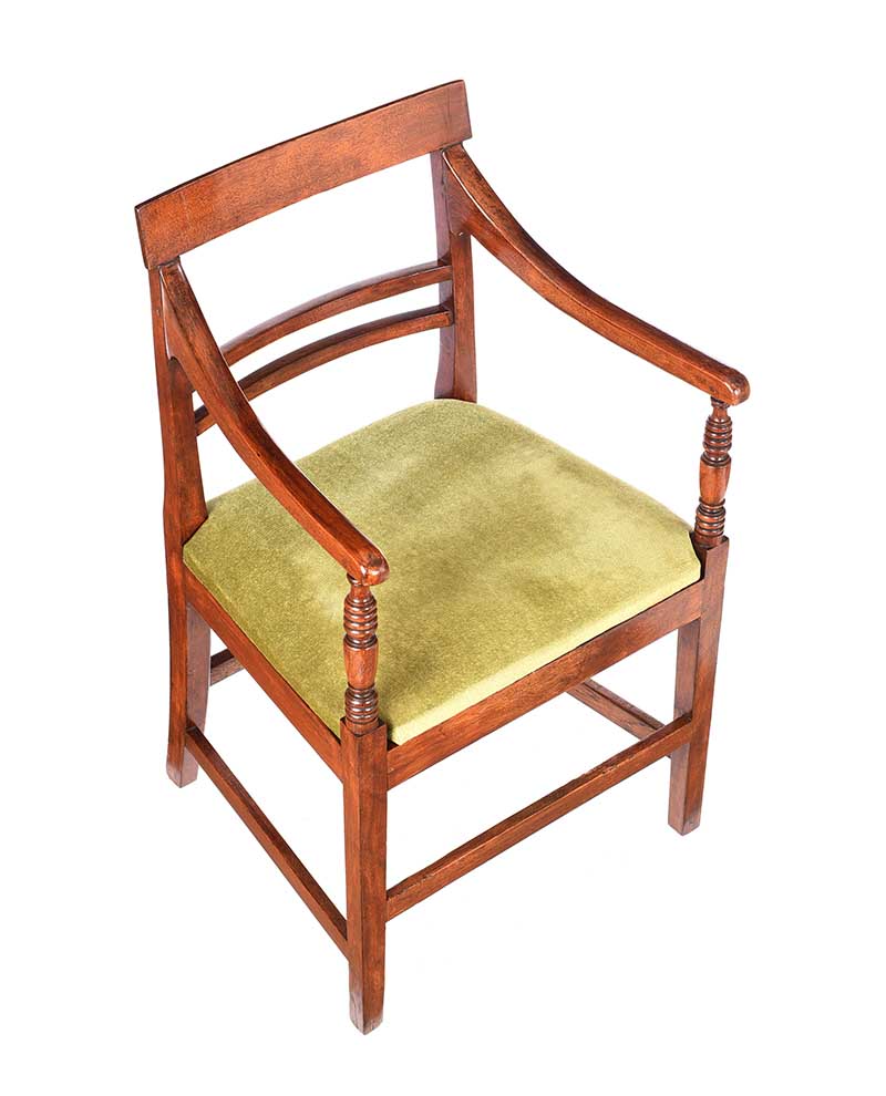 GEORGIAN MAHOGANY ARMCHAIR - Image 4 of 7