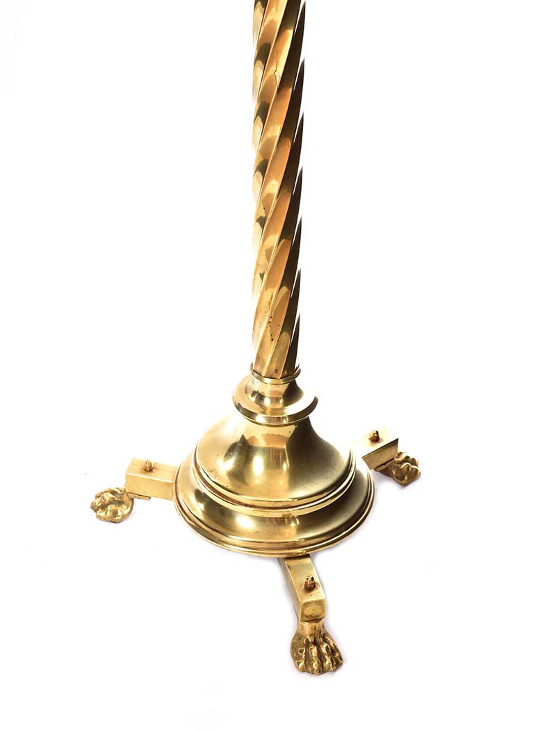 PAIR OF VICTORIAN BRASS STANDARD LAMPS - Image 3 of 4