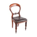 VICTORIAN MAHOGANY BALLOON BACK CHAIR