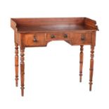 VICTORIAN MAHOGANY GALLERY BACK WASHSTAND