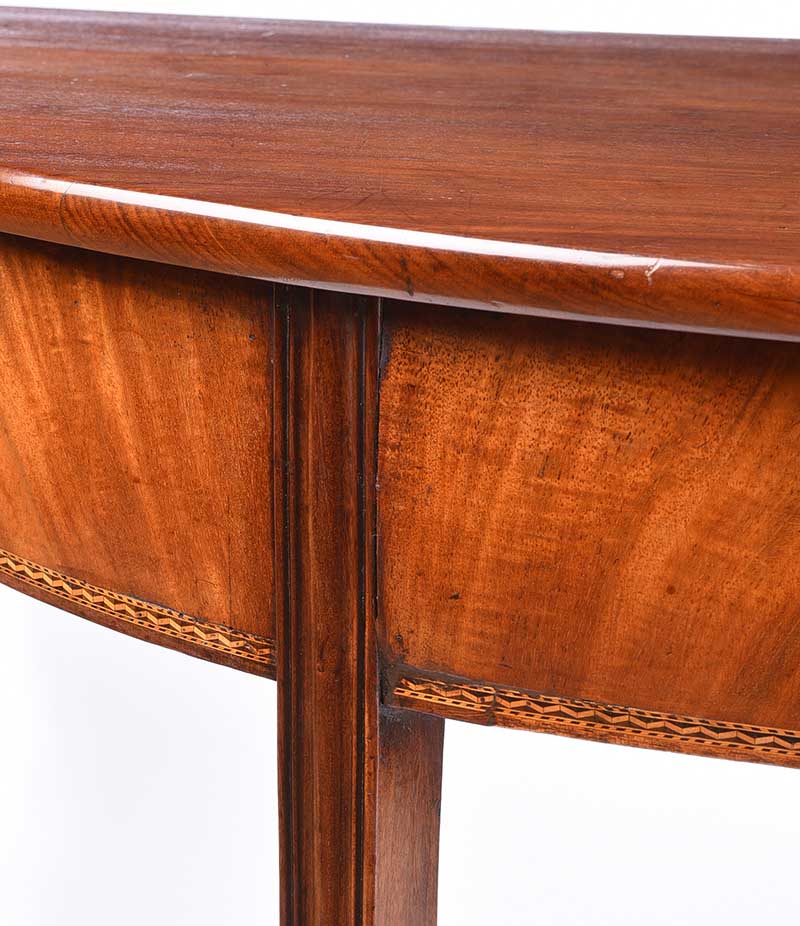 GEORGIAN MAHOGANY DEMI LUNE SIDE TABLE - Image 2 of 4