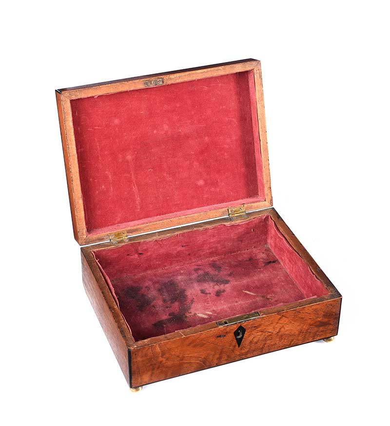 ANTIQUE MAHOGANY JEWELLERY BOX - Image 4 of 4