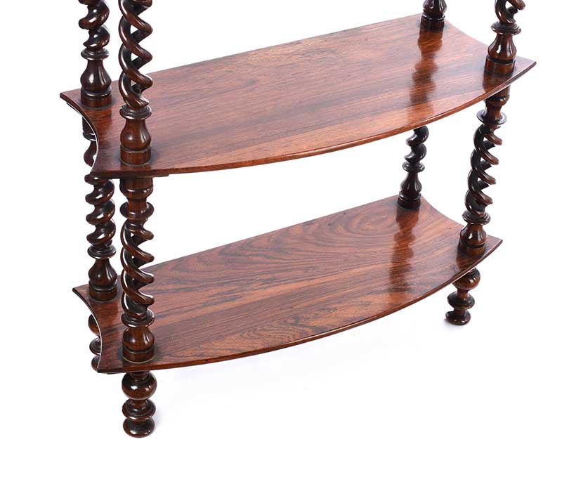 VICTORIAN ROSEWOOD WHATNOT - Image 4 of 5