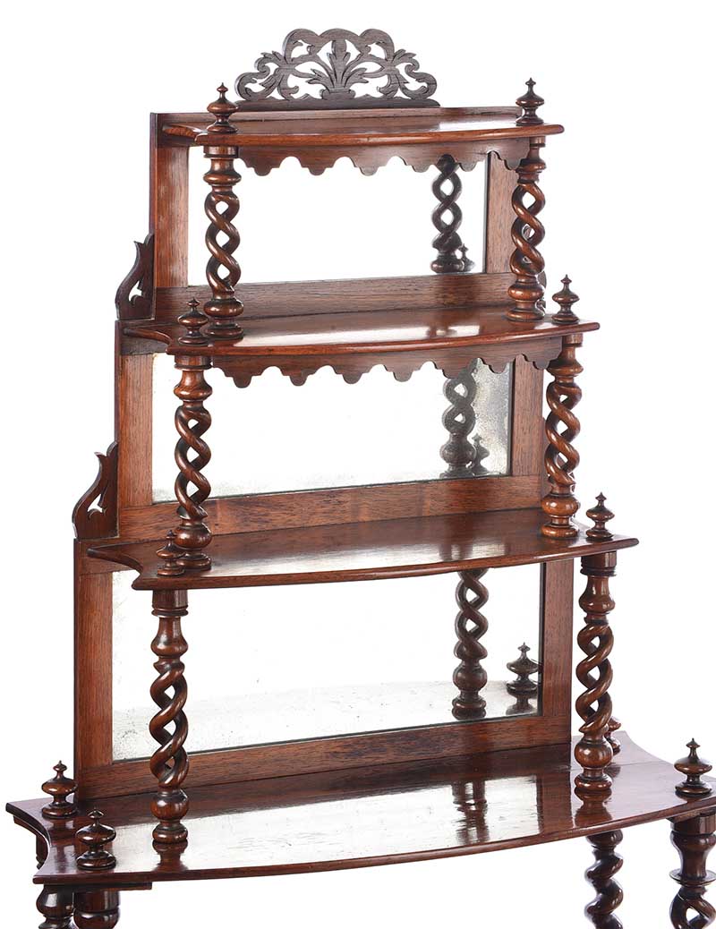 VICTORIAN ROSEWOOD WHATNOT - Image 2 of 5