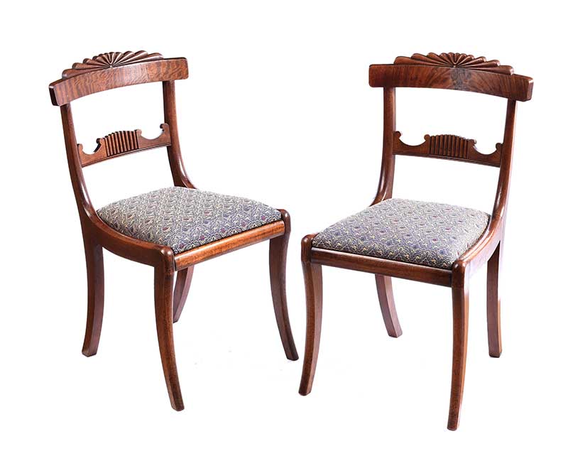 PAIR OF REGENCY MAHOGANY SIDE CHAIRS