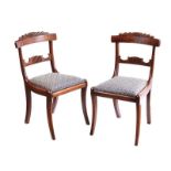 PAIR OF REGENCY MAHOGANY SIDE CHAIRS