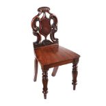 VICTORIAN MAHOGANY HALL CHAIR