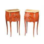 PAIR OF FRENCH STYLE BEDSIDE PEDESTALS