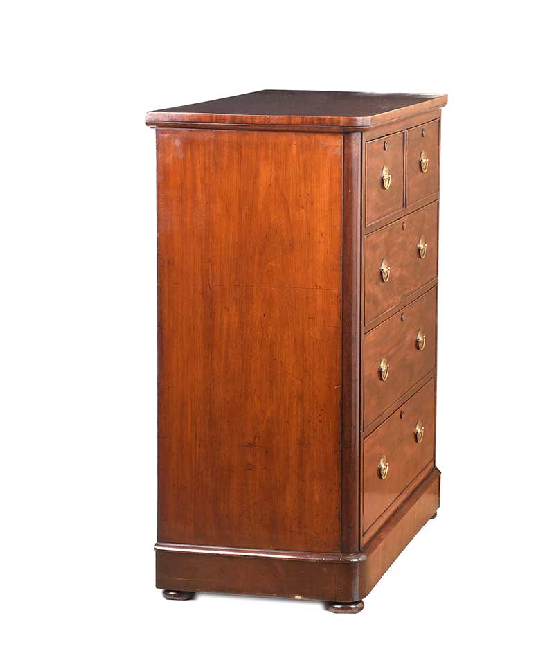 VICTORIAN MAHOGANY CHEST OF DRAWERS - Image 5 of 5
