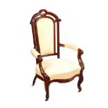 VICTORIAN MAHOGANY ARMCHAIR