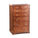 HARLAND & WOLFF SECRETAIRE MAHOGANY SHIP'S CHEST OF DRAWERS