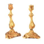 PAIR OF ORMOLU CANDLESTICKS