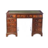 MAHOGANY DOUBLE PEDESTAL DESK