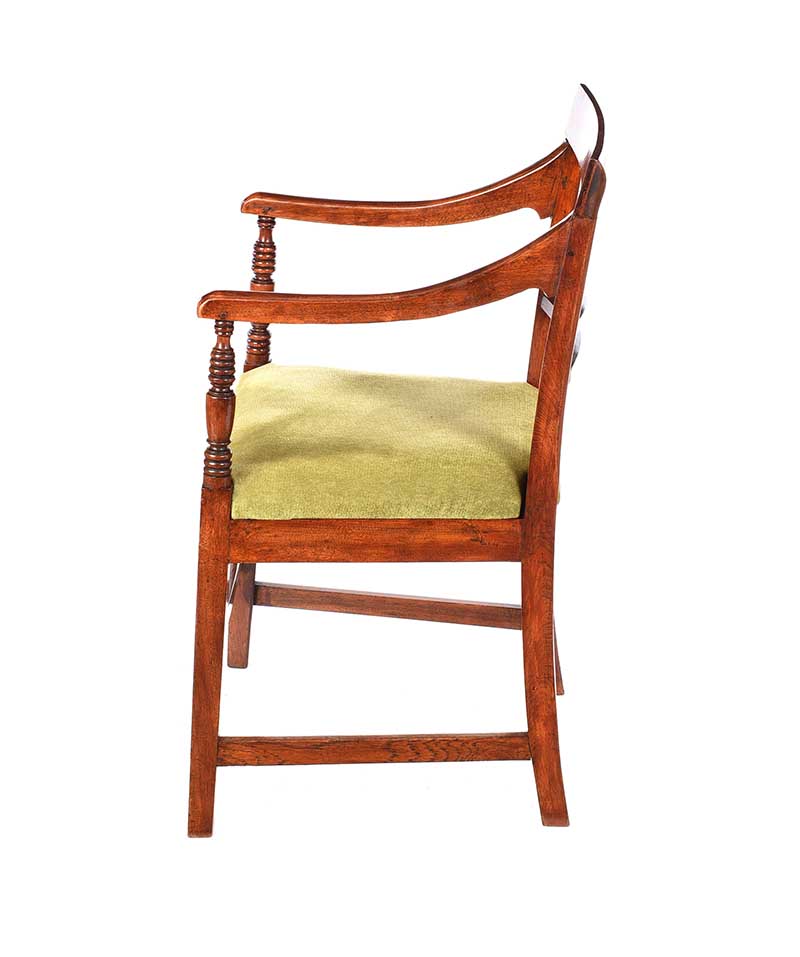 GEORGIAN MAHOGANY ARMCHAIR - Image 6 of 7