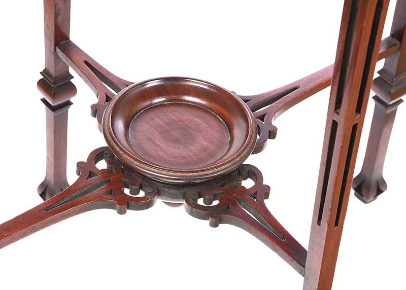 EDWARDIAN MAHOGANY OVAL LAMP TABLE - Image 3 of 9