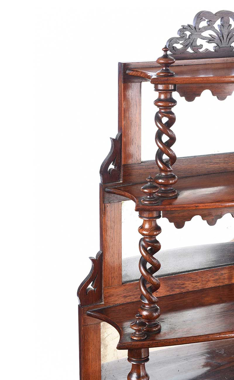 VICTORIAN ROSEWOOD WHATNOT - Image 3 of 5