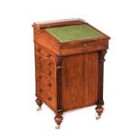 ROSEWOOD DAVENPORT DESK ATTRIBUTED TO GILLOWS