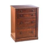 MAHOGANY WELLINGTON CHEST OF DRAWERS