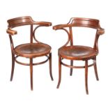 PAIR OF BENTWOOD ARMCHAIRS