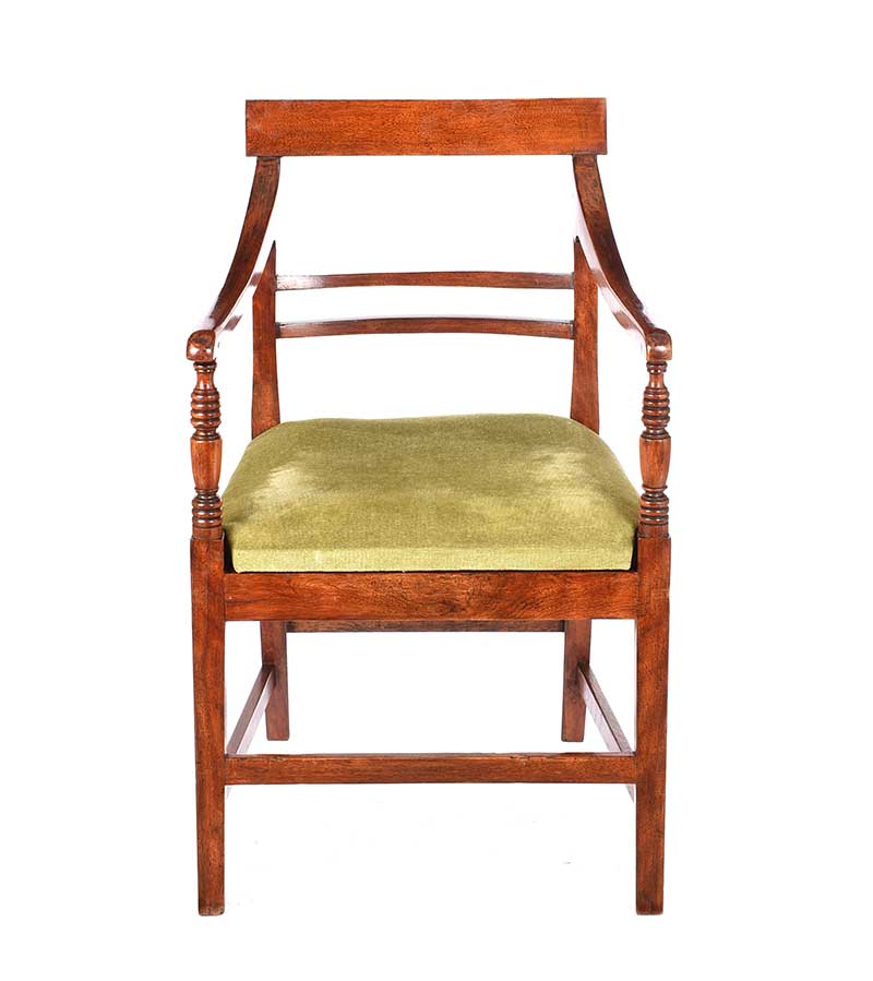 GEORGIAN MAHOGANY ARMCHAIR - Image 5 of 7