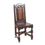 GEORGIAN PROVINCIAL OAK HALL CHAIR