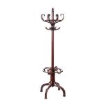 ANTIQUE MAHOGANY BENTWOOD HAT & COAT STAND