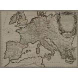 Gilles Robert de Vaugondy, French 1686-1766- Imperium Carolimagni, map of Ancient Europe circa 1745;